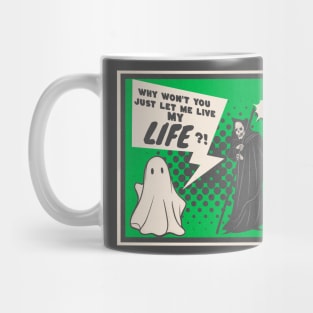 Let me live my life | comic book style ghost Mug